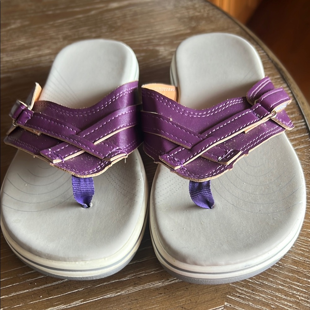 Purple Sporty Sandals with Crisscross Straps